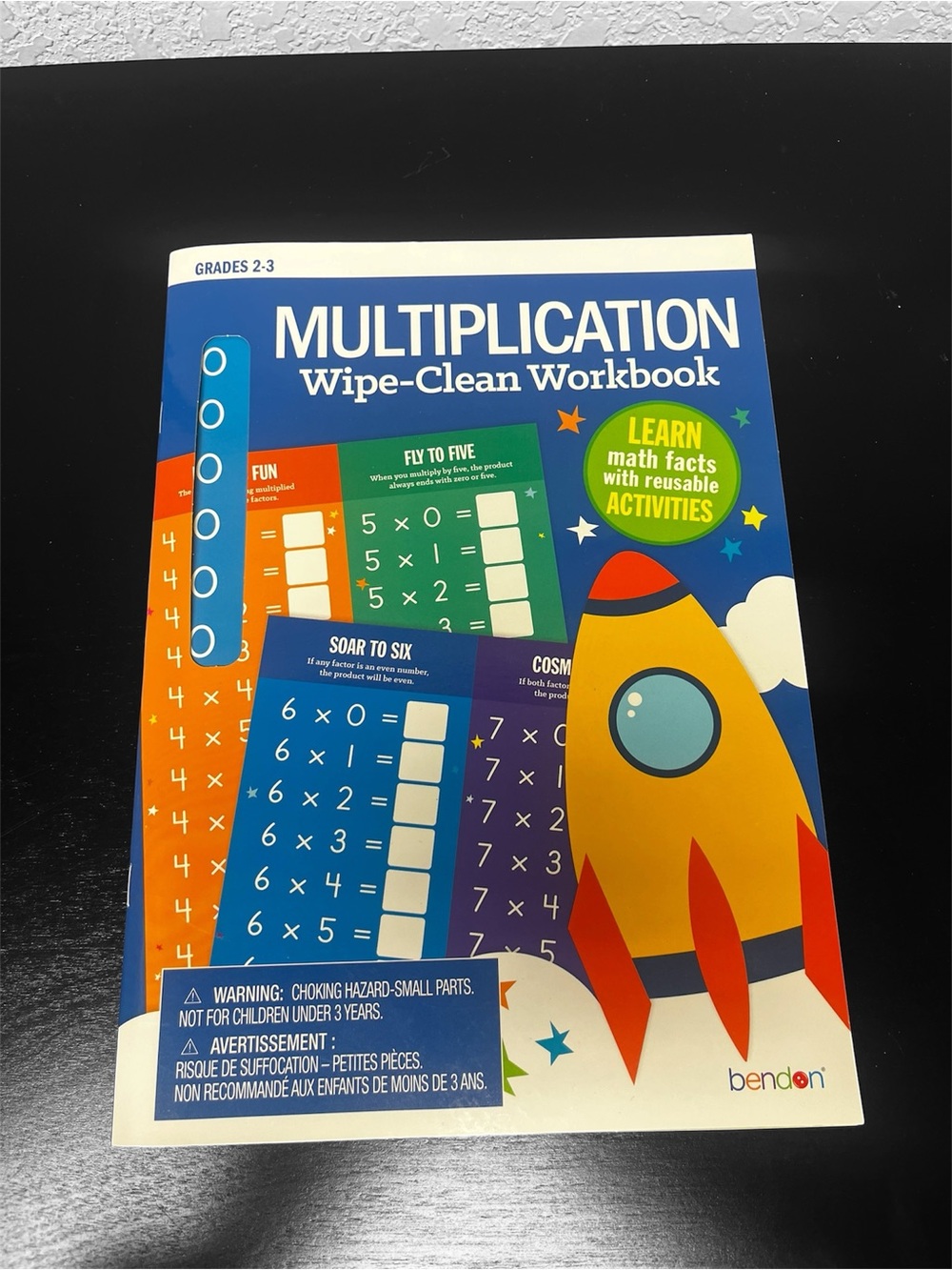 Bendon Multiplication Wipe-Clean Workbook - Blue & Yellow